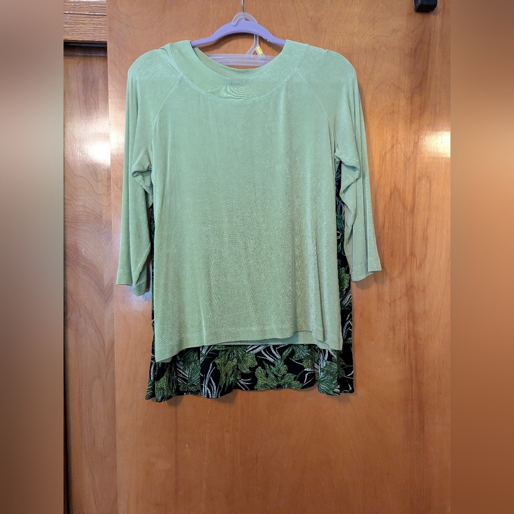 Green Layered Women's Top